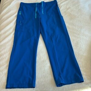 carhartt force women’s cargo straight leg scrub pants size XL royal blue